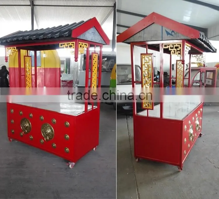 Pop Chinese Style Portable Selling Cart Promotions Kiosk In Supermarket Shoping Trolley Cart