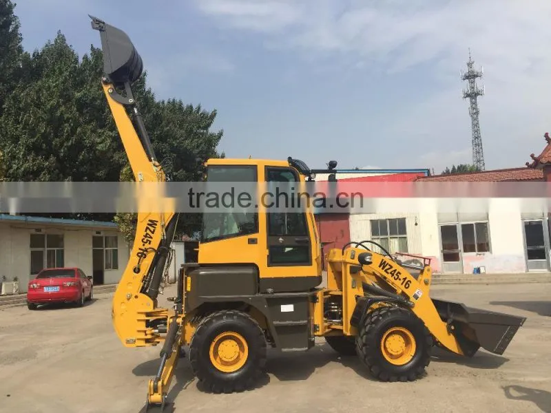 ISO certificate backhoe type loader of 1600kg, small towble backhoe hot sale