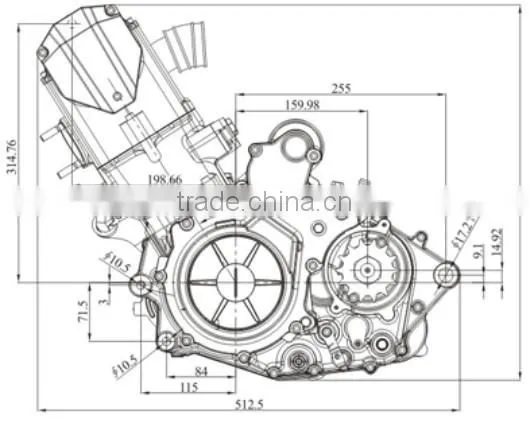 2014 New Genuine zongshen 500cc atv engine