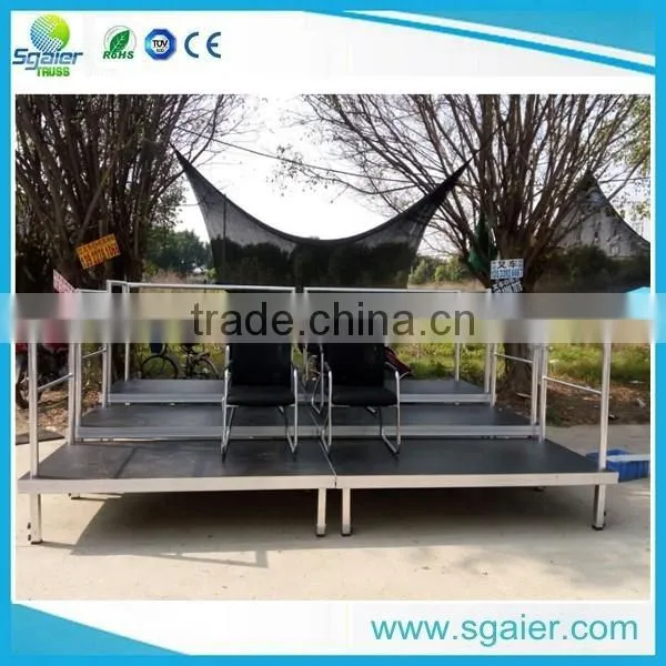 Indoor main portable spectator stand,bleacher stand with guardrail