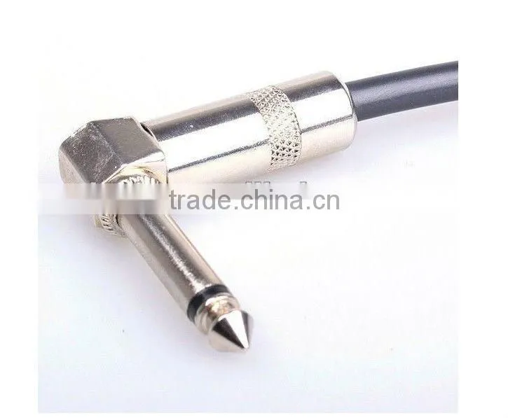 1/4" 6.3mm Right Angle Pro Male Nickels Plated Head Guitar Patch Cable Cord