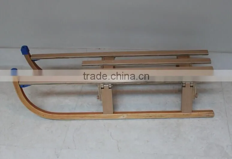 wood snow sledge