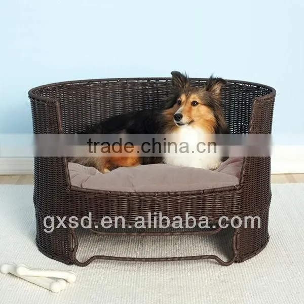 S&D Indoor rattan pet accessories pet bed cheap dog houses