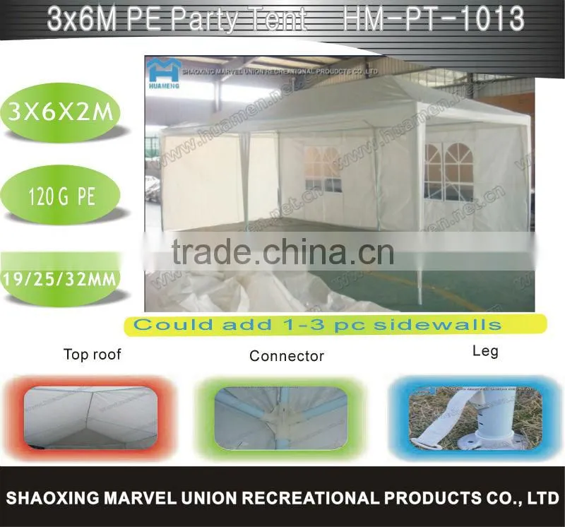 3x6M PE Party Tent With Windows