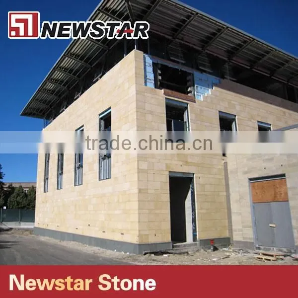 Newstar jerusalem brushed golden marble floor tumbled marble tile