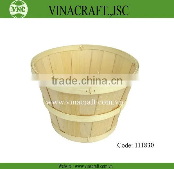 Bamboo tool basket with four dividers
