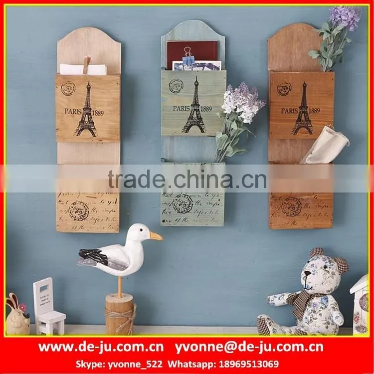 Metal Handle Small Wooden Drawer Storage Box