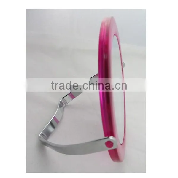 Popular pink round compact mirror for girls' gift