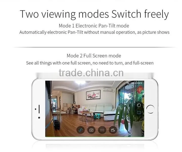 Panoramic Full View 180 Degree Electric Pan-Tilt New VR IP Wifi Camera, New Fisheye VR CCTV Camera For Sale