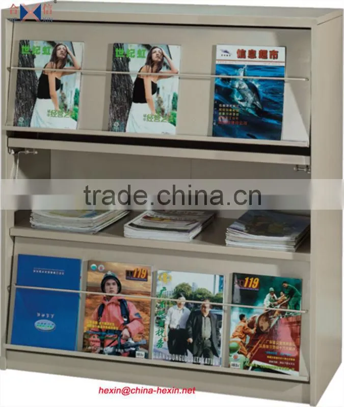 Periodical bookshelf,steel magazine rack
