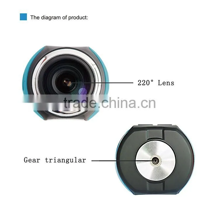 Newest Products 2016 360 degree hd sport video Wifi Action camera digital camera
