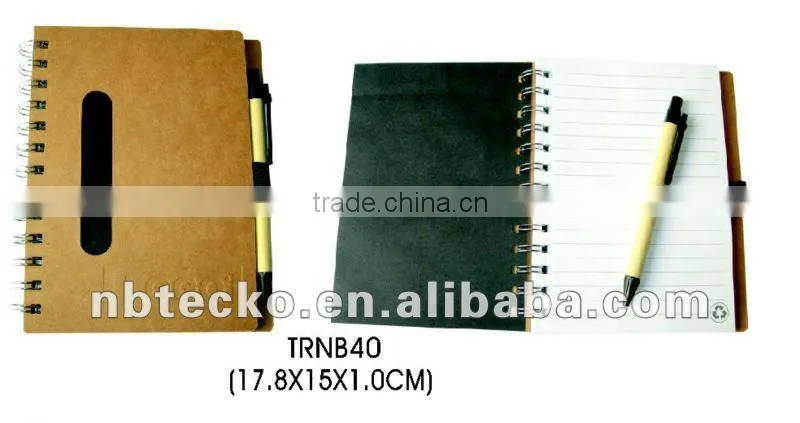 Lovely design ECO friendly Recycled spiral paper notepad