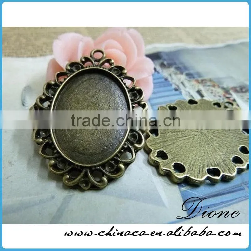 30*40mm Oval metal setting for oval glass cabochon