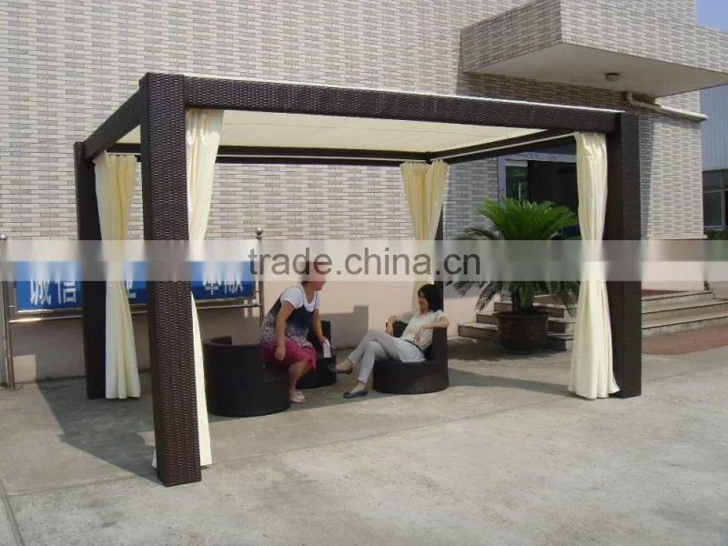 Poly rattan gazebo
