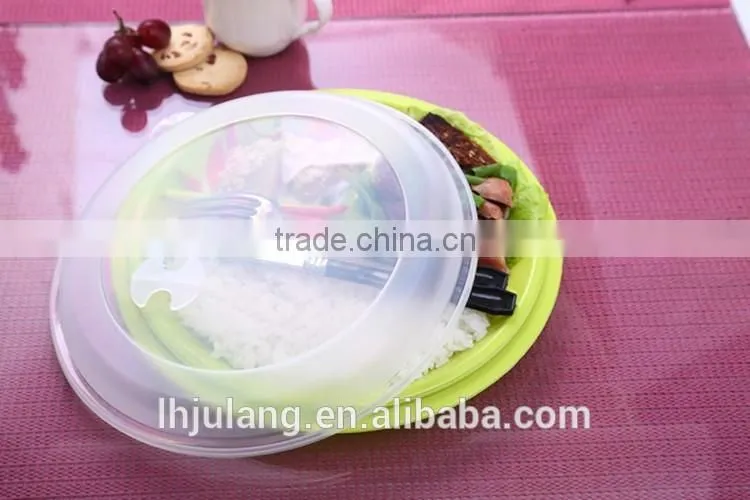 2017 Microwave safe plastic dinner plate with Diswasher/portion control plate
