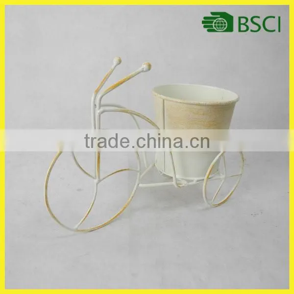 Best Choice Cosmetic Container Patio Mini Garden Bicycle Planter Home Decor Iron Plant Stand