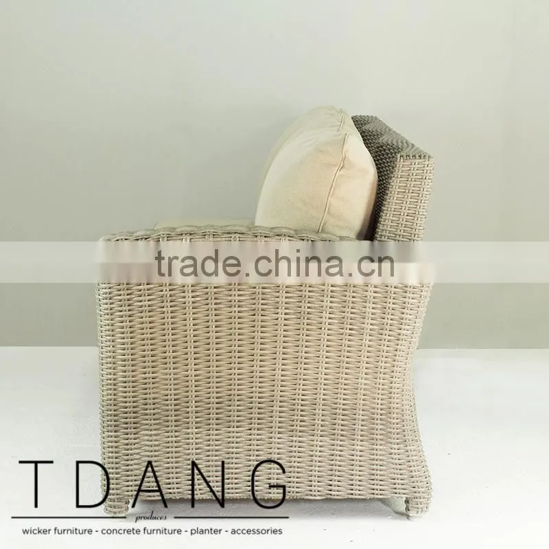 Sonoma Wicker Sofa K-D 3 Seats Left hand - Rattan patio K-D furniture garden bench.