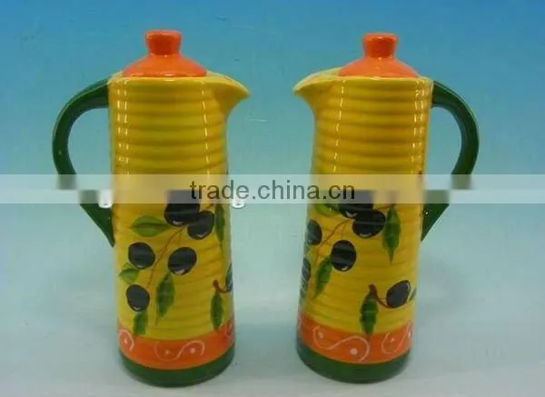 new ceramic vinegar/ oil /sauce /bottle set