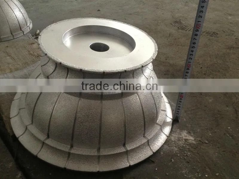 Vacuum brazed diamond cutting and grinding tools for large granite/large diamond granite router bits
