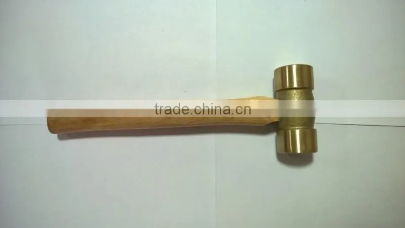wooden handle TPR handle brass hammer with competitive price