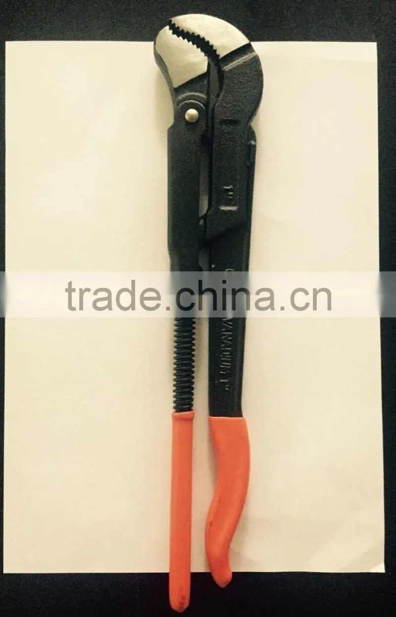 S type bent nose Pipe plier / Pipe wrench with good price and high quality