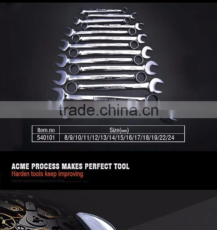 PROFESSIONAL 14PCS COMBINATION WRENCH SET SINGLE OPEN END SPANNER