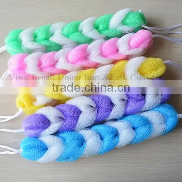 Rainbow Long Shape Washing Mesh Bath Sponge