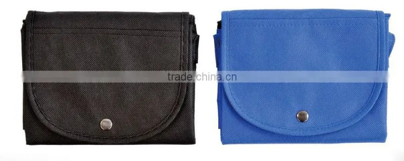 Foldable Zippered Totes Grocery Shopping Bags Bag Black Royal Blue