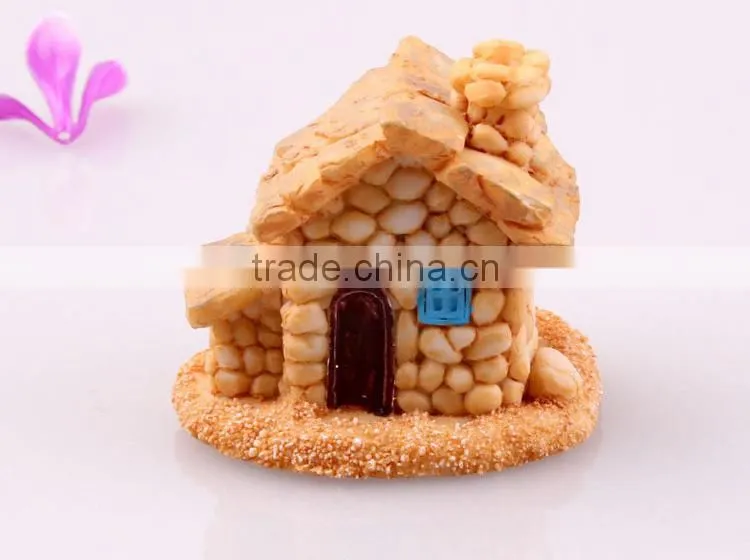 Mini CUTE fashional Resin decoration, ZAKKA Mini stone houses resin home background props