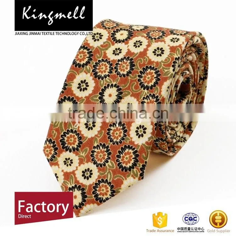 Digital printing flowers custom-made cotton men's ties