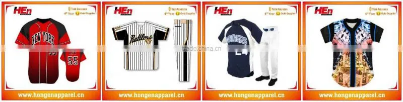 Hongen apparel Top quality Custom baseball jerseys sublimation baseball Jerseys baseball wear