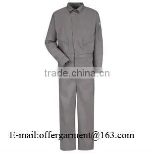 Men's Button Front Navy Flame Resistant Lab Coat SLC009
