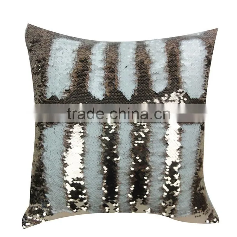 Stock Cheaper New Design Cushion Cover Whoelsale Sequins Mermaid Pillow Covers
