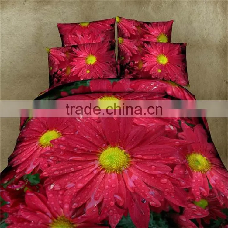 100% polyester microfiber printed bedspread,recycled polyester quilts bed spreads
