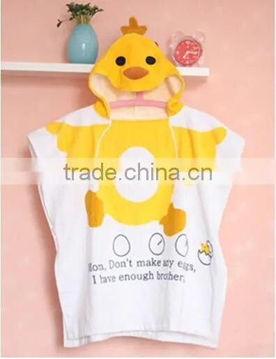 100% cototn hooded poncho towel for children or adults
