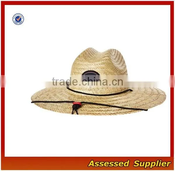 Custom Australia men's brands straw surf hat lifeguard safari straw hat Sombrero straw hat wholesale
