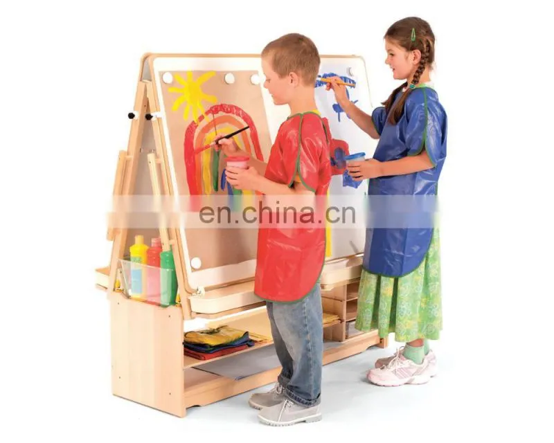 Pinewood easel double side drawing board adjustable wooden easel stand