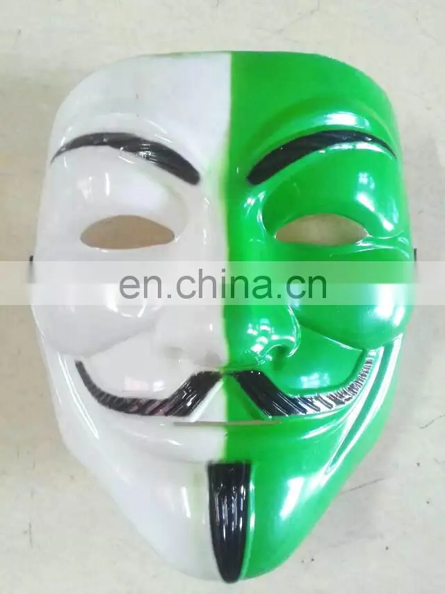 New arrival two color vendetta party plactic mask