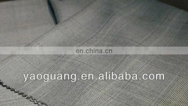 Large Check Polyester Spandex fabric for making pant