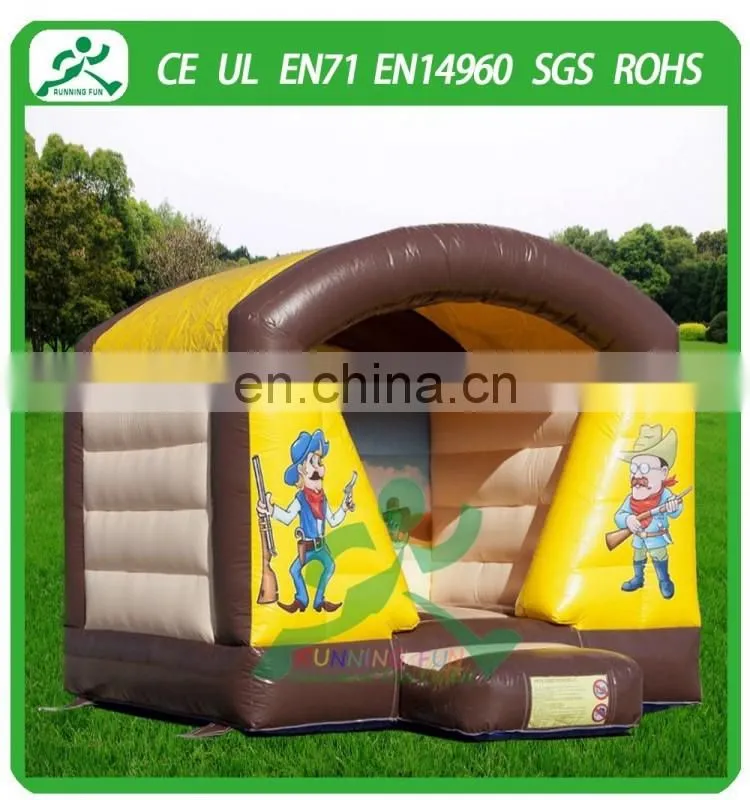 Mini inflatable western cowboy open bouncy castle