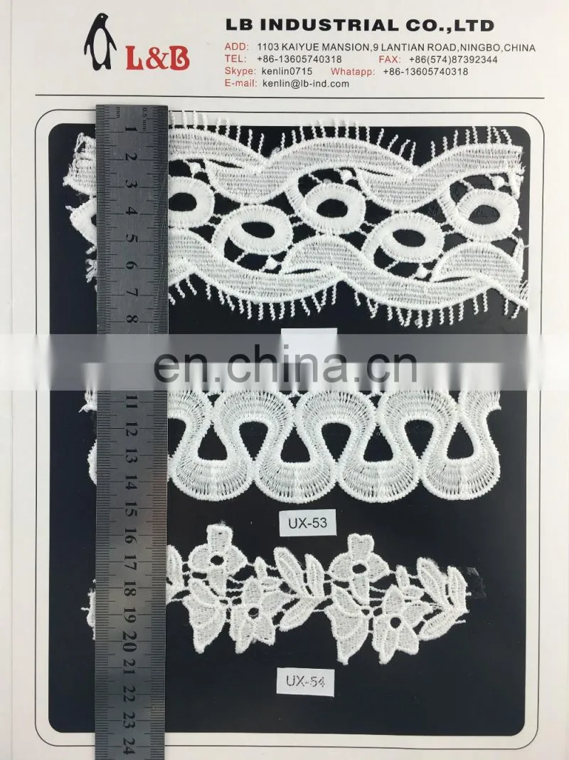 China factory 2017 embroideried lace trimmings yarn,milk silk lace