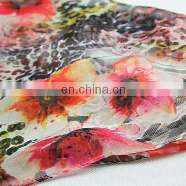 Fashion Digital Printed Chiffon Scarves For Ladies