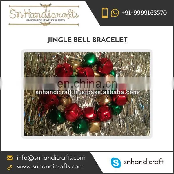Colorful Christmas Theme Custom Made Jingle Bell Bracelet