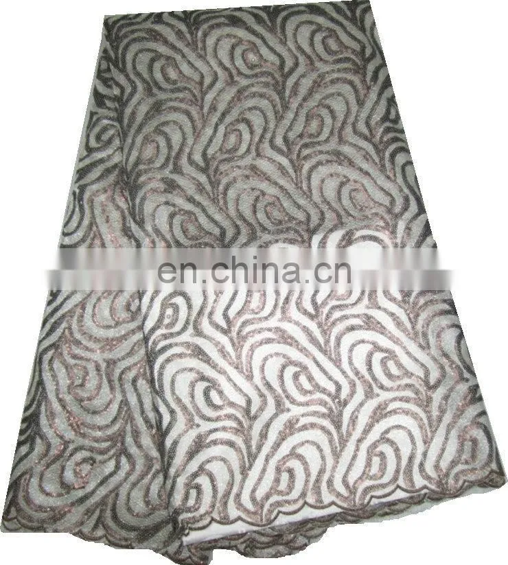 high quality african french lace/organza lace/sequin lace (FL534)