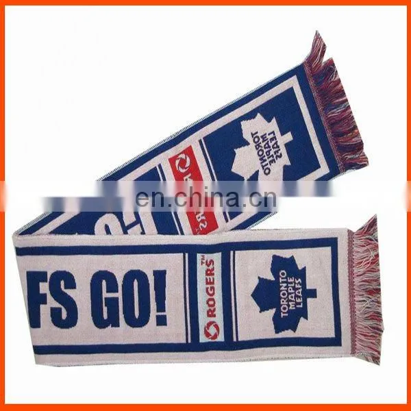 New 100% acrylic woven promotional scarf fans