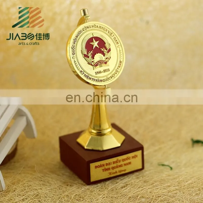 Jiabo custom wholesale trophy parts gold metal trophy cup award