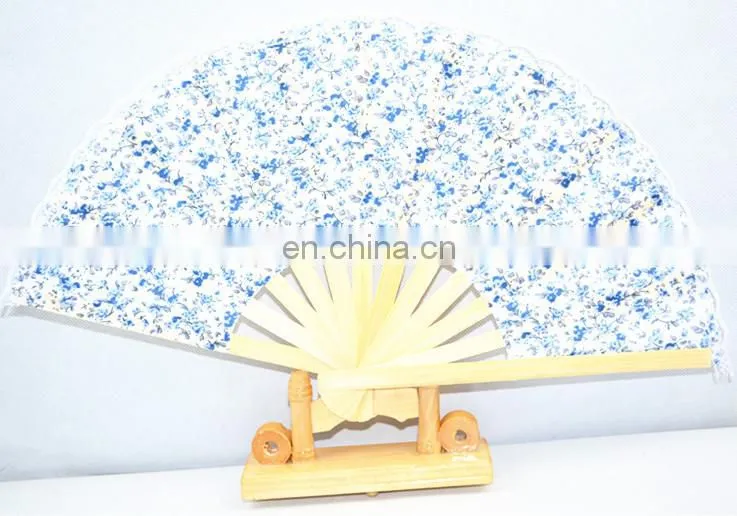 nylon foldable hand fans/cheap silk hand fans