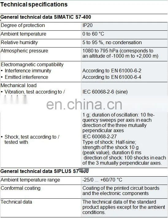 SIEMENS S7-400 Series PLC 6ES7 416-2XK02-0AB0
