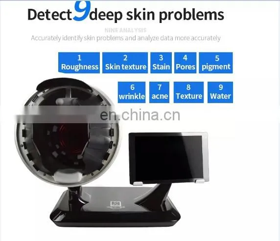 Portable Skin analyzer RGB/UV/polarised light with tablet skin scan system machine for salon use