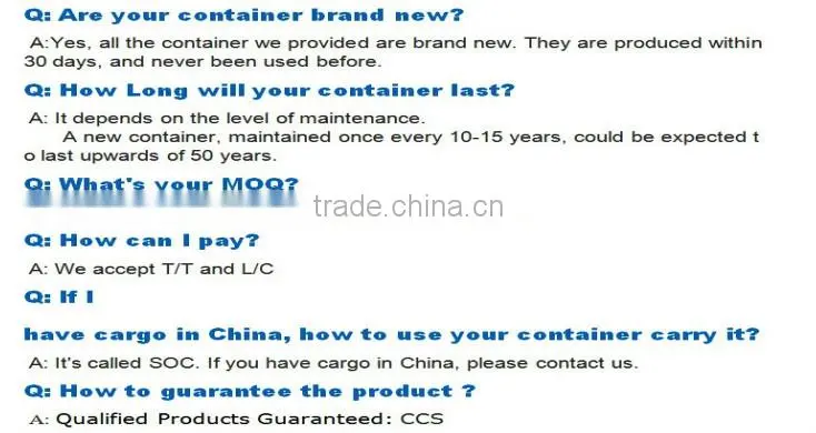 cheap special container of generator container